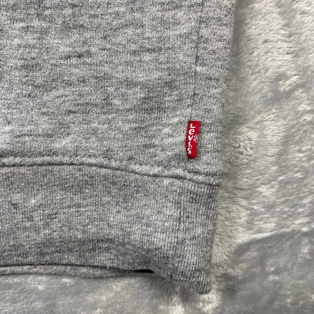 Levi's Batwing Logo Sweatshirt Mens Medium Grey‎ Pullover Raglan Sleeve